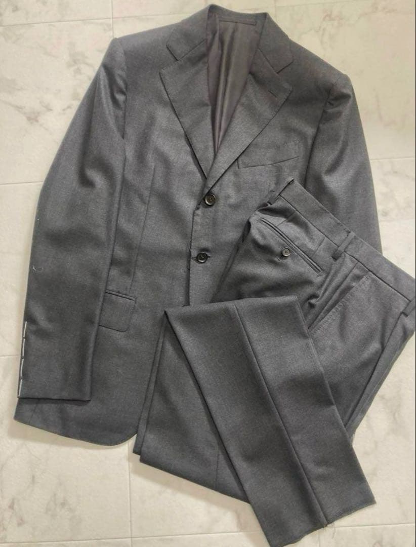【新品未使用】 ストラスブルゴ 高級 ウール セットアップ スーツ　サイズ46