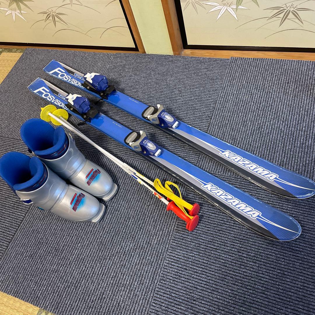 子供用スキーセット　スキー板120 スキーブーツ21-22 スキーセット