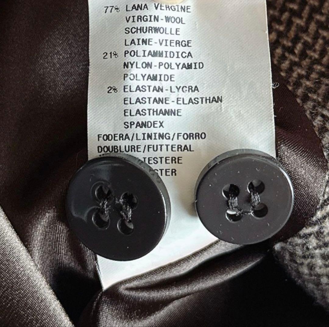 美品✨アルマーニコレッツォーニ 高級ツイードコート ロング丈 38 イタリア製