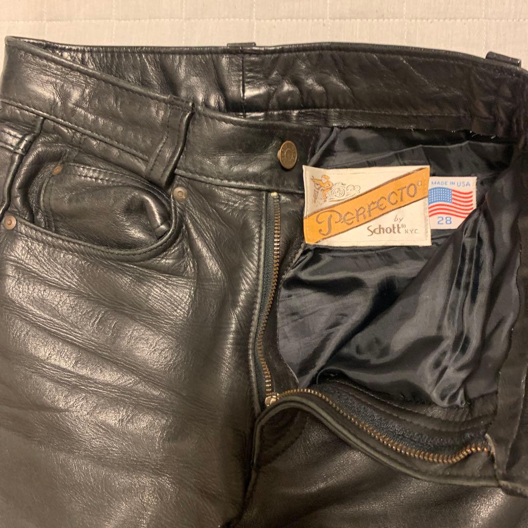 Schott Perfecto レザーパンツ ブーツカット　サイズ28