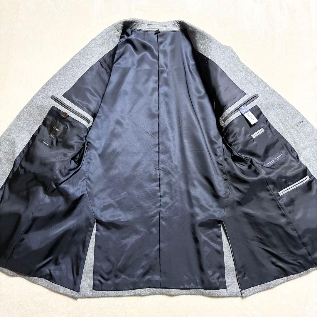 【美品】J.CREW☆カノニコ☆ウールジャケット☆ライトグレー☆フランネル生地☆