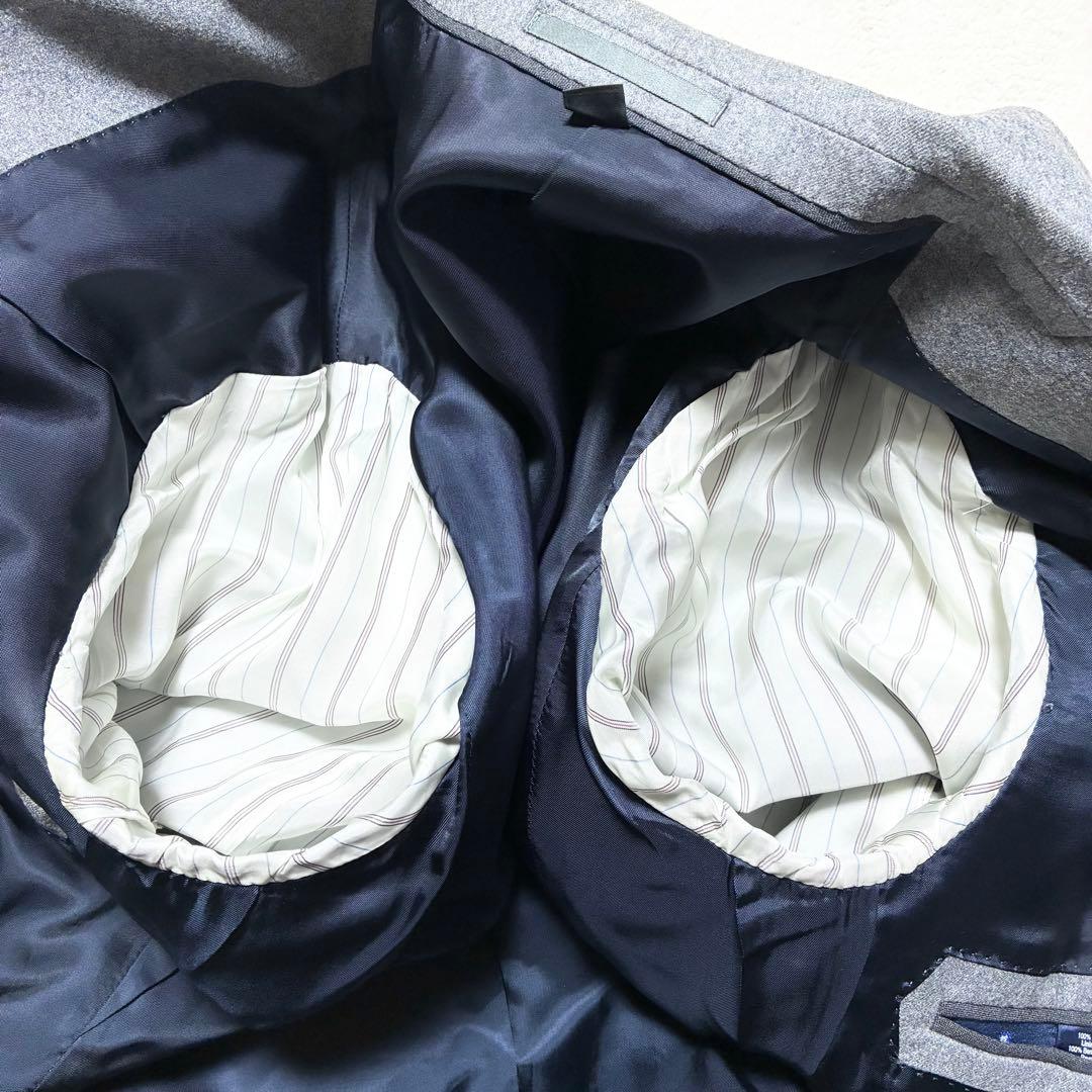 【美品】J.CREW☆カノニコ☆ウールジャケット☆ライトグレー☆フランネル生地☆