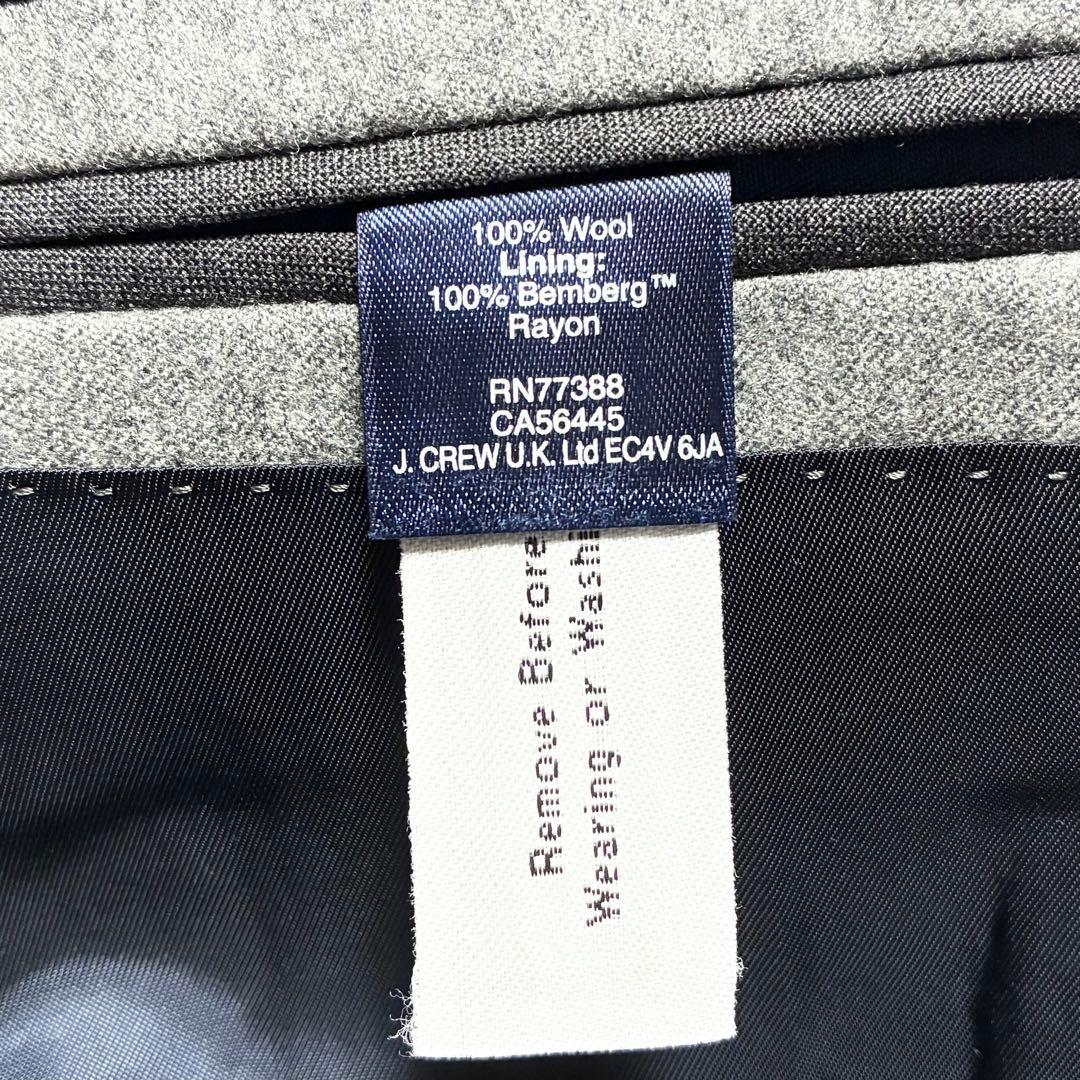 【美品】J.CREW☆カノニコ☆ウールジャケット☆ライトグレー☆フランネル生地☆