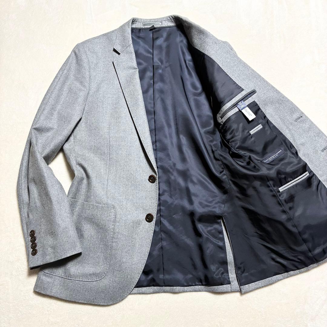 【美品】J.CREW☆カノニコ☆ウールジャケット☆ライトグレー☆フランネル生地☆