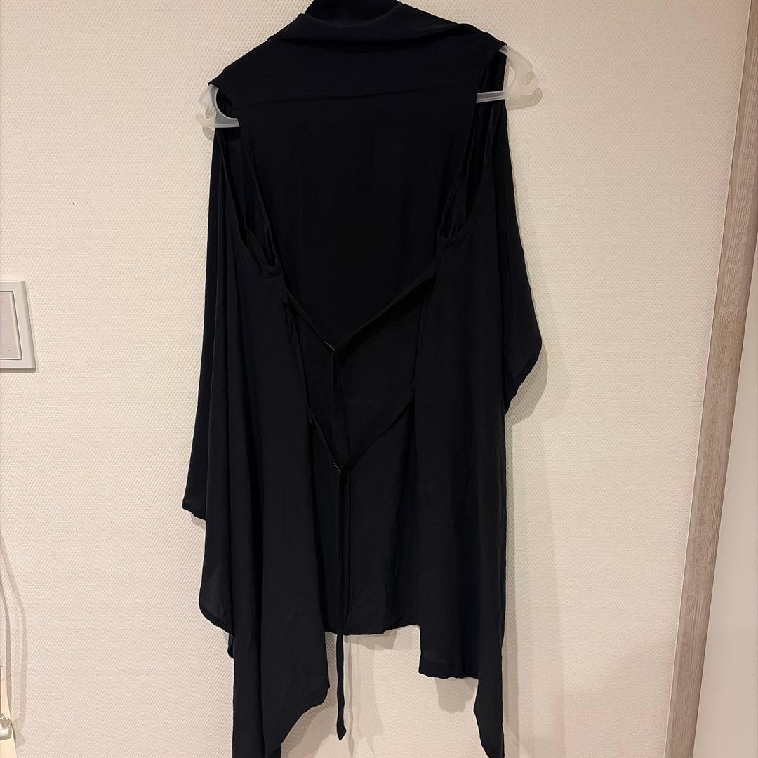 ANN DEMEULEMEESTER ノースリーブチュニック 38 ブラック