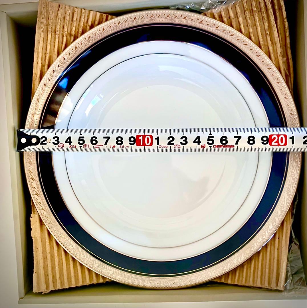 【新品未使用品】ノリタケ レジェンダリー　コバルトプラチナ　スープ皿5枚セット