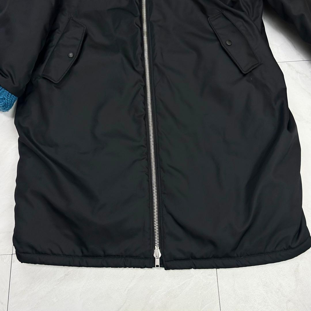 未使用に近い 2022 PRADA ラフシモンズ プレート ロングジャケット M