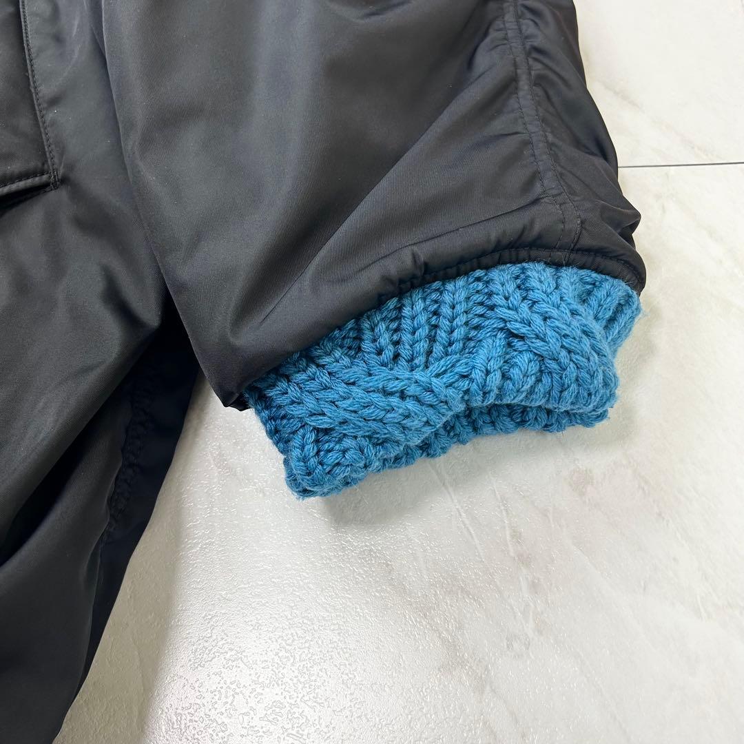 未使用に近い 2022 PRADA ラフシモンズ プレート ロングジャケット M