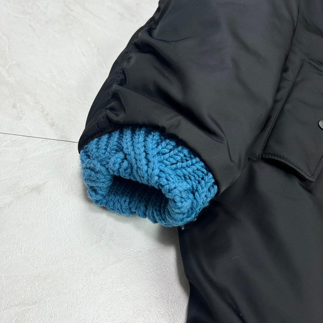 未使用に近い 2022 PRADA ラフシモンズ プレート ロングジャケット M