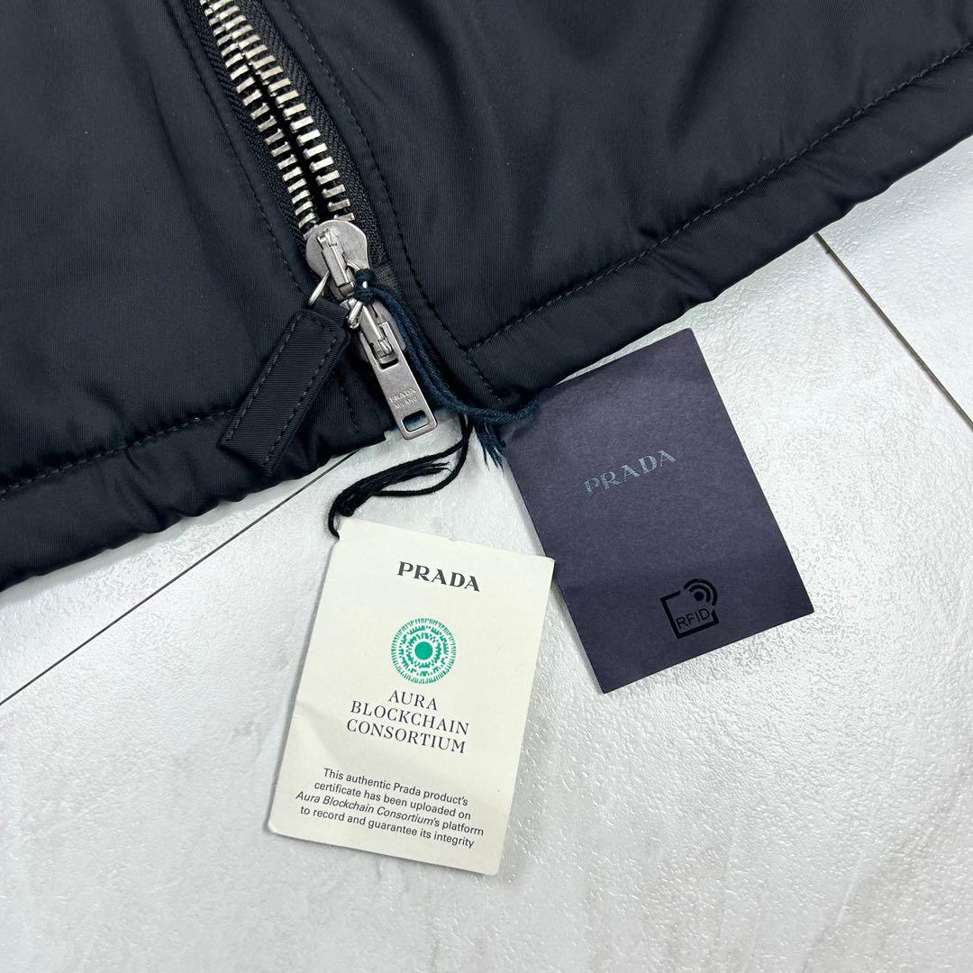 未使用に近い 2022 PRADA ラフシモンズ プレート ロングジャケット M