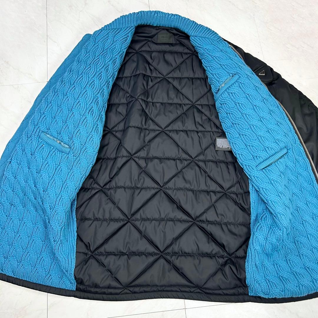 未使用に近い 2022 PRADA ラフシモンズ プレート ロングジャケット M