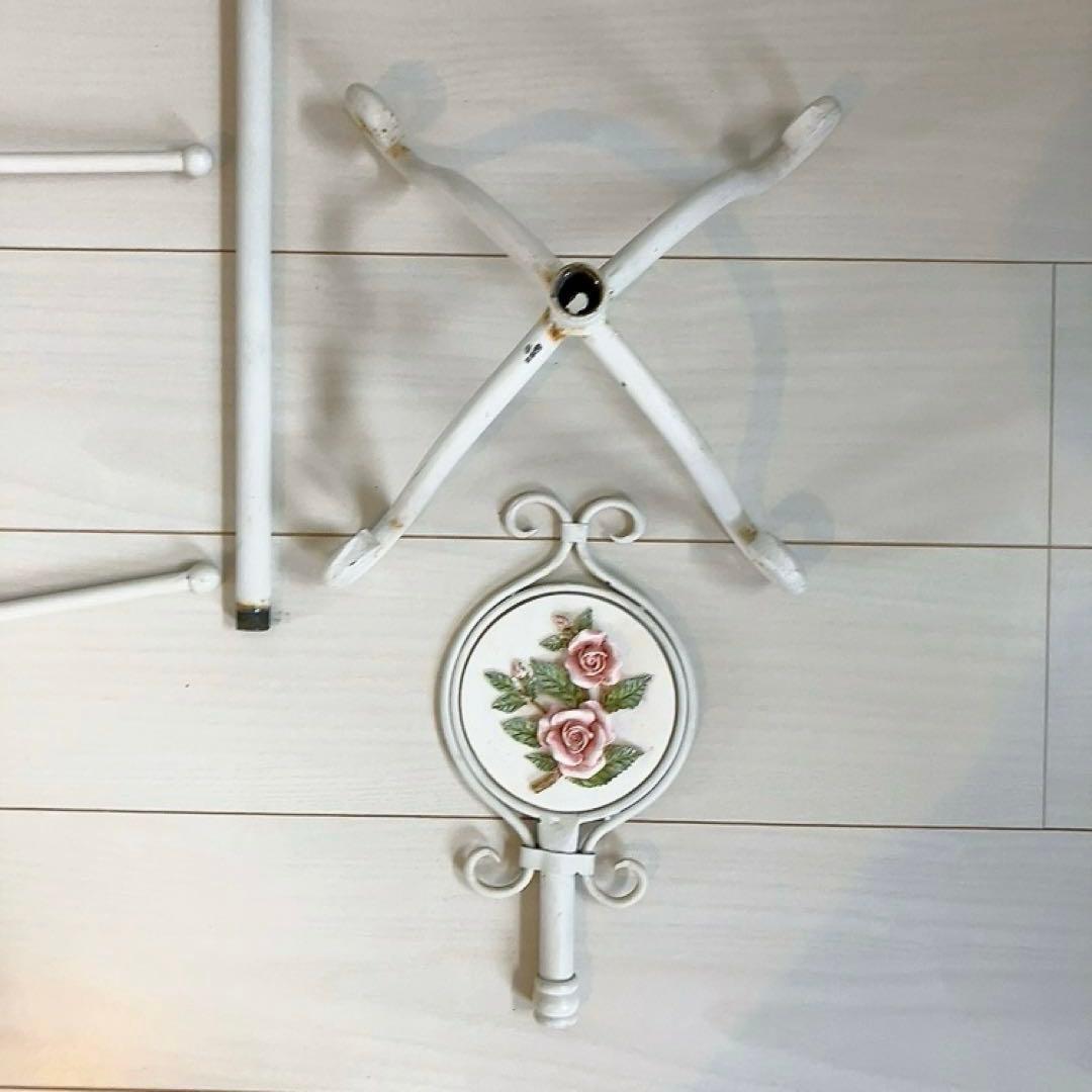 【専用】アンティーク調 アイアン製ポールハンガー、オットマン2点おまとめ