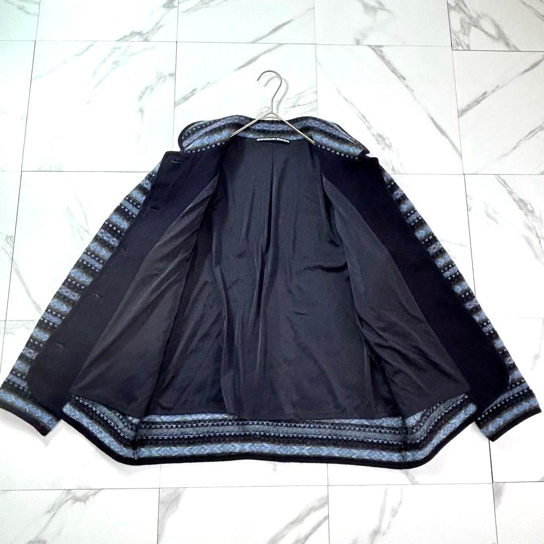 美品✨マドモアゼルノンノン ウールカーディガン ジャケット Lサイズ ネイビー