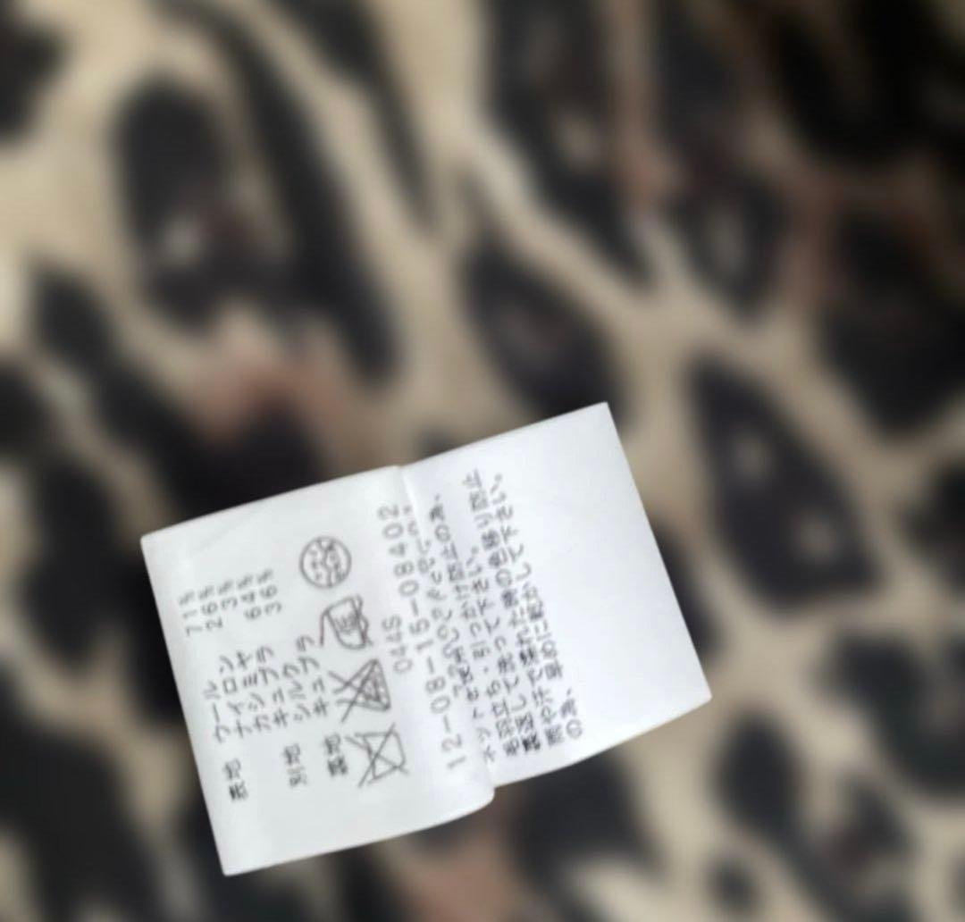 美品　マカフィー チェスターロングコート ウール　カシミヤ　シルク混　豹柄　M