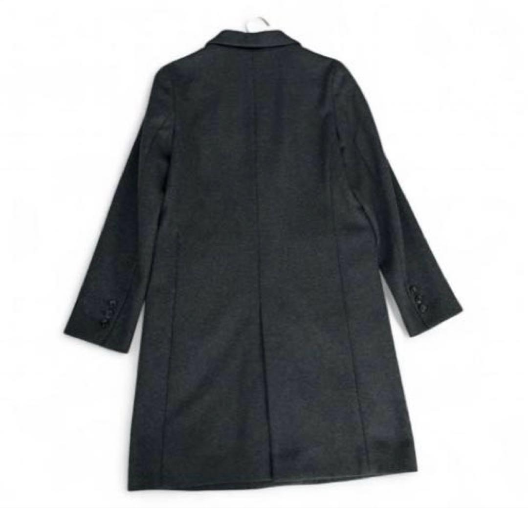 美品　マカフィー チェスターロングコート ウール　カシミヤ　シルク混　豹柄　M