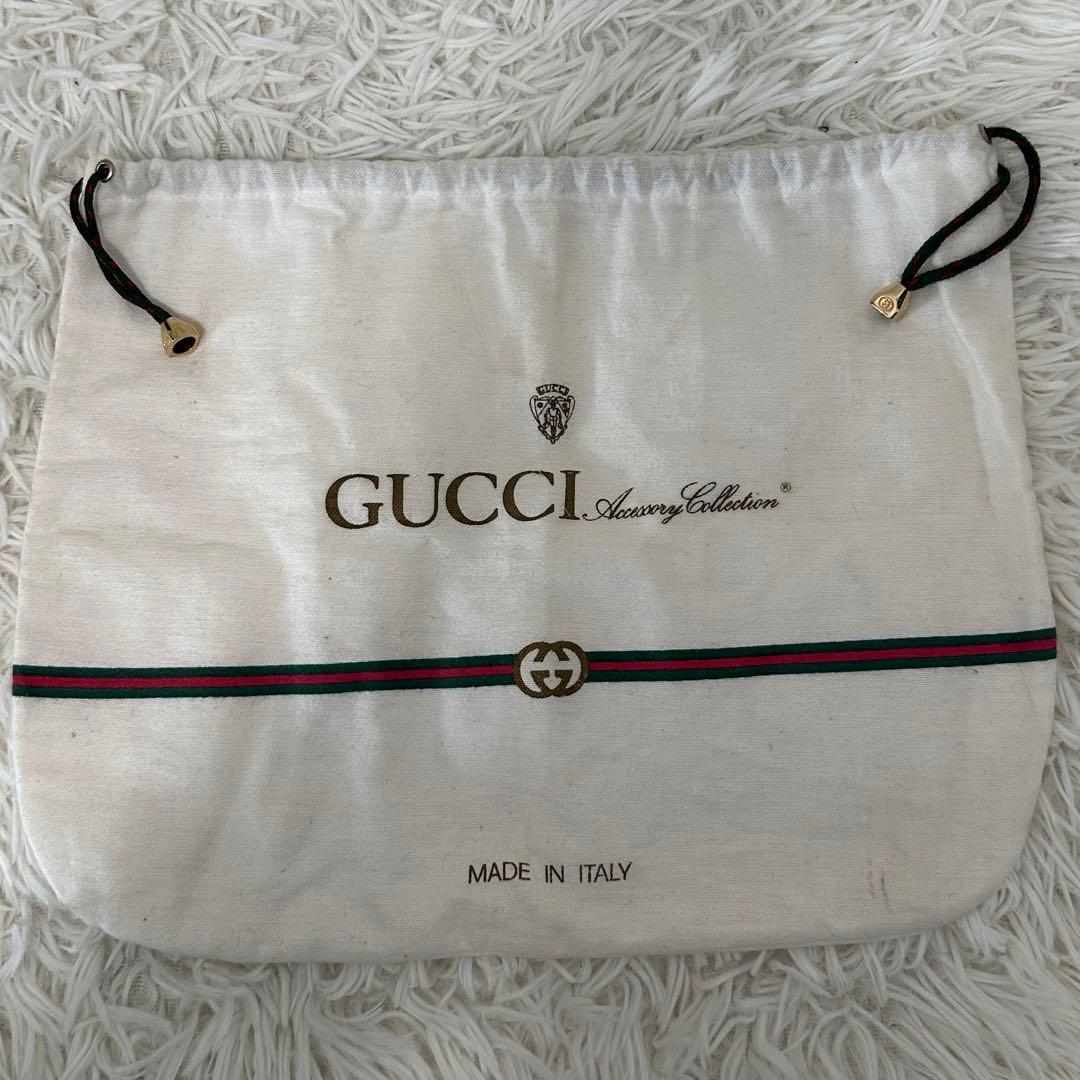 希少 紙タグ 袋付 グッチ GG 金具 レザー ショルダーバッグ シェリーライン