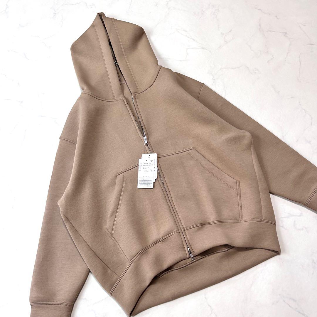 新品タグ付き スローブイエナ ボリュームジップアップ フーディ キャメル2024