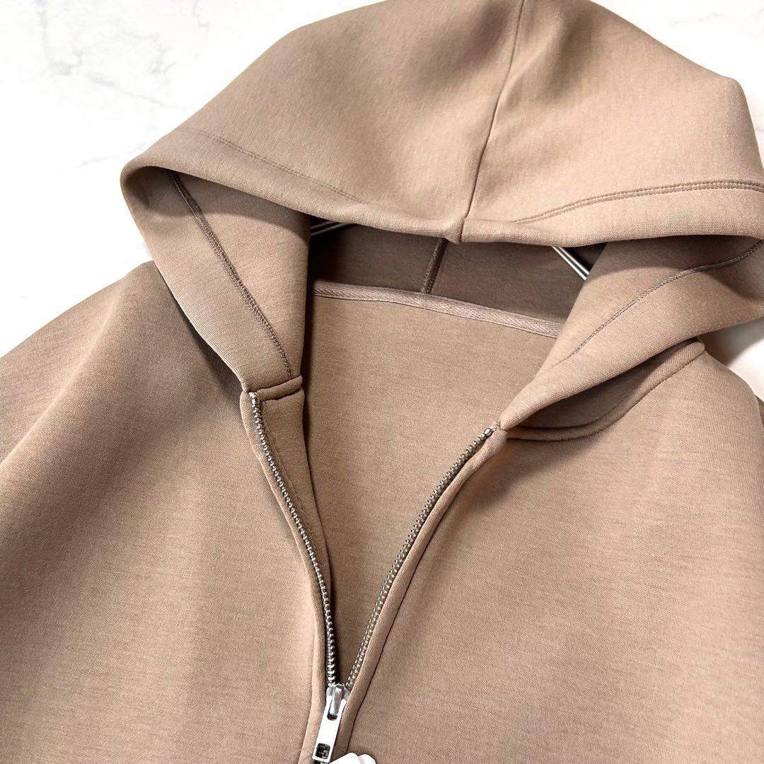 新品タグ付き スローブイエナ ボリュームジップアップ フーディ キャメル2024