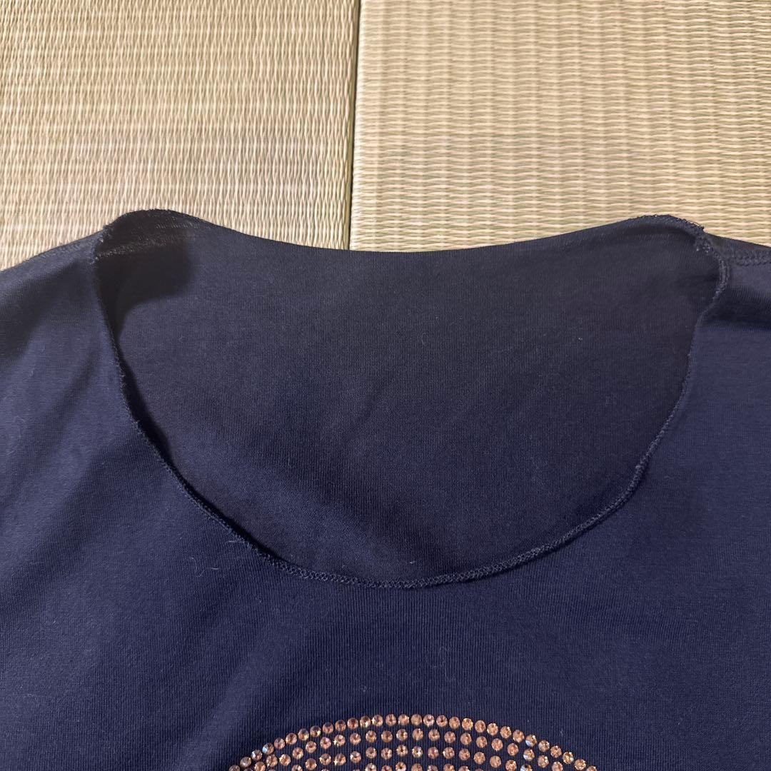 ルシアンペラフィネ 迷彩バンダナスカル スワロ クリスタル ロングTシャツM美品