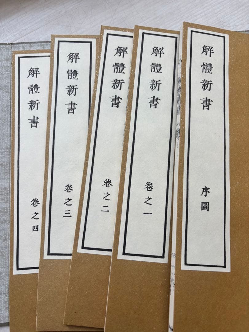 ラスト！解体新書 復刻版 杉田玄白 五巻 ＋解説書一巻 木箱入限定148番目！