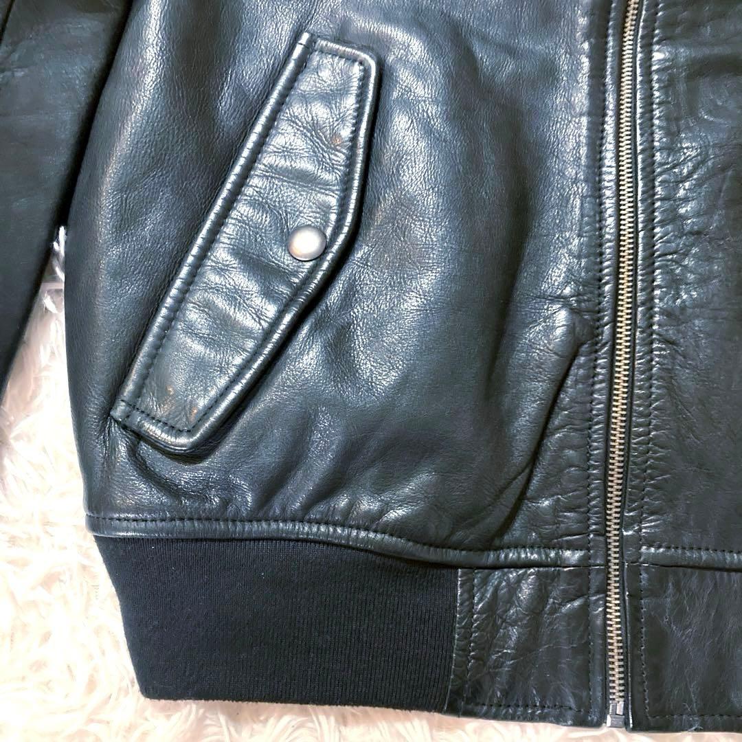 【OLD GAP】 カウレザー MA-1 人気ブラック　 L相当サイズ