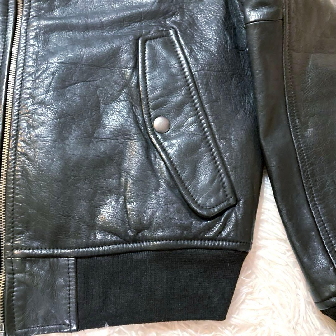 【OLD GAP】 カウレザー MA-1 人気ブラック　 L相当サイズ