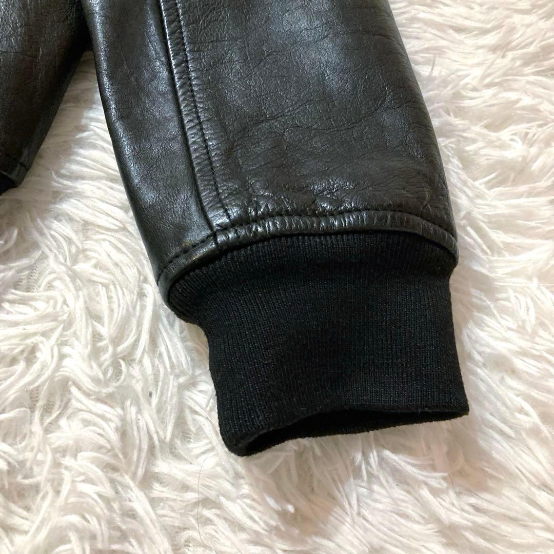 【OLD GAP】 カウレザー MA-1 人気ブラック　 L相当サイズ