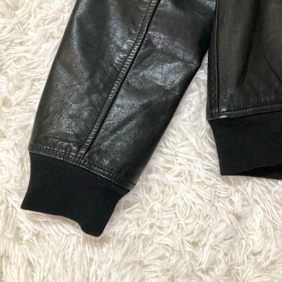 【OLD GAP】 カウレザー MA-1 人気ブラック　 L相当サイズ