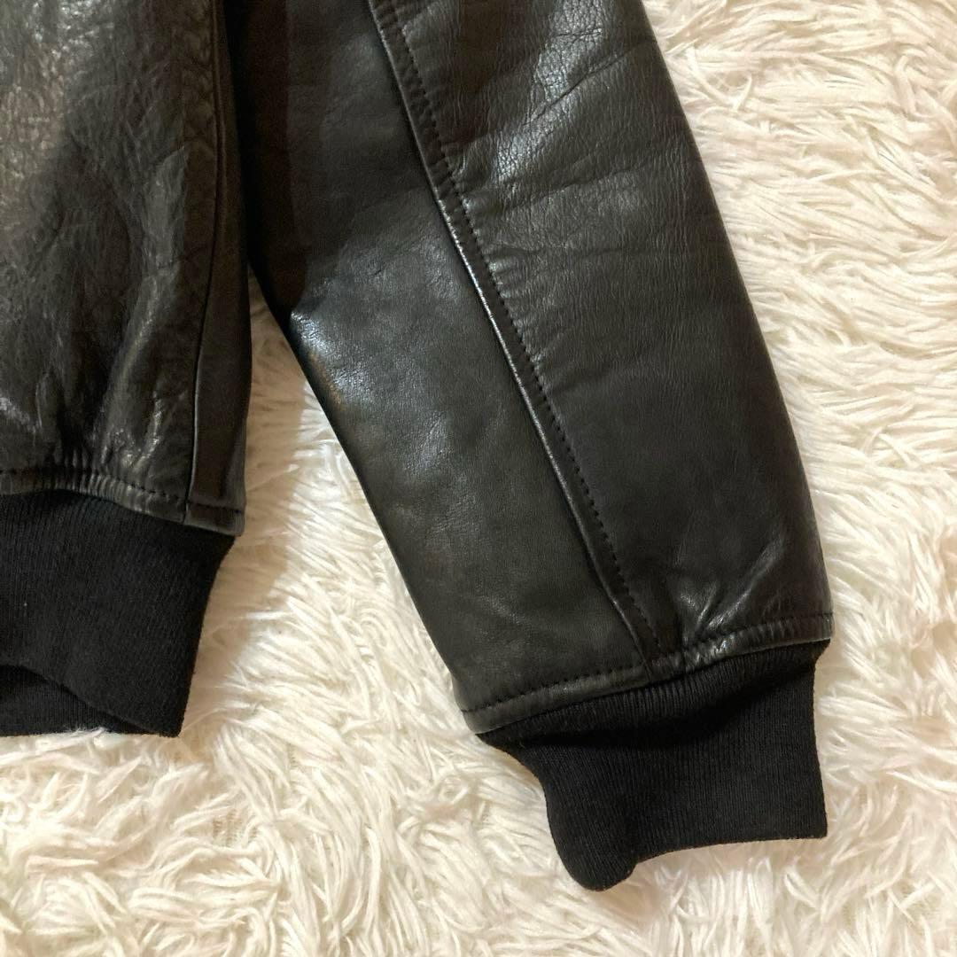 【OLD GAP】 カウレザー MA-1 人気ブラック　 L相当サイズ