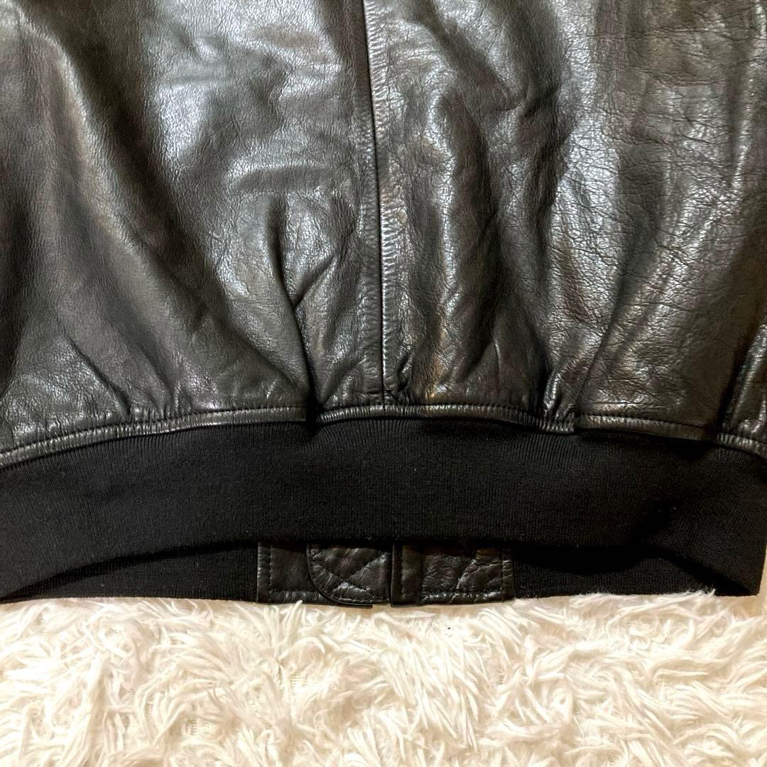 【OLD GAP】 カウレザー MA-1 人気ブラック　 L相当サイズ