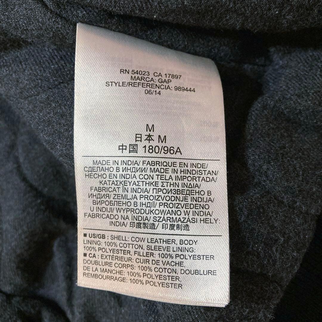 【OLD GAP】 カウレザー MA-1 人気ブラック　 L相当サイズ