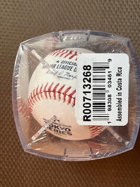 大谷翔平MLBTOUR東京ドーム開幕戦使用公認球ローリングスボールケース入限定品