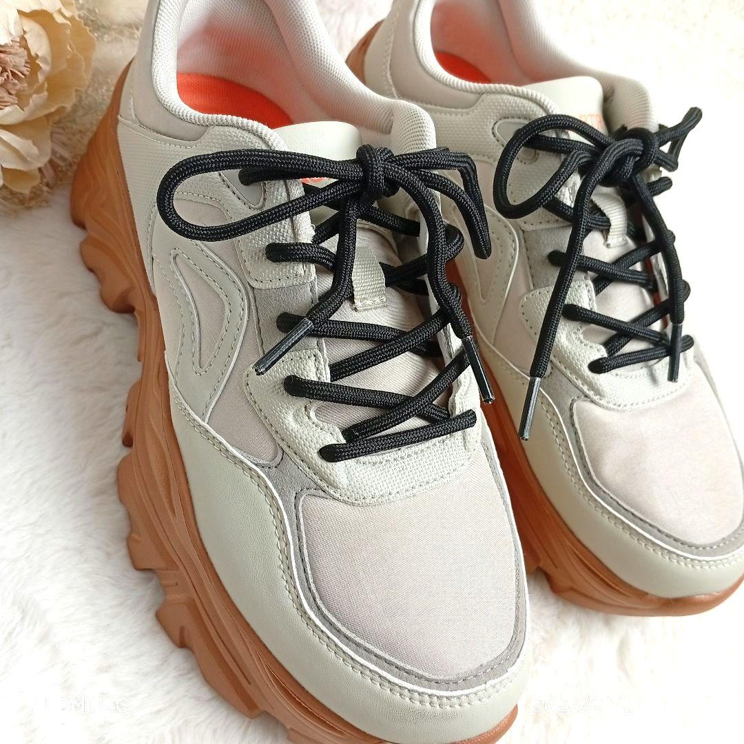 【ORiental TRaffic】バヤコカラーボリュームソール切替えスニーカー