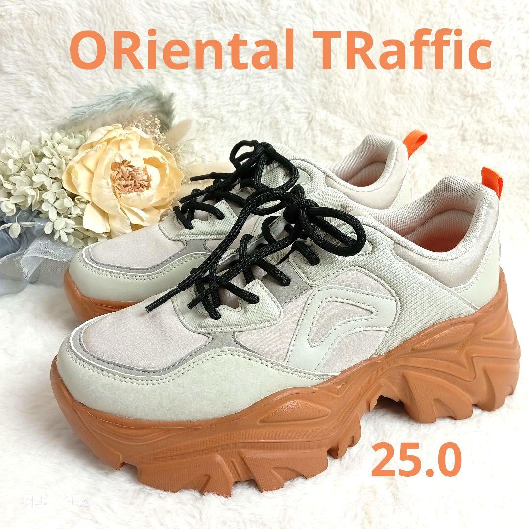 【ORiental TRaffic】バヤコカラーボリュームソール切替えスニーカー