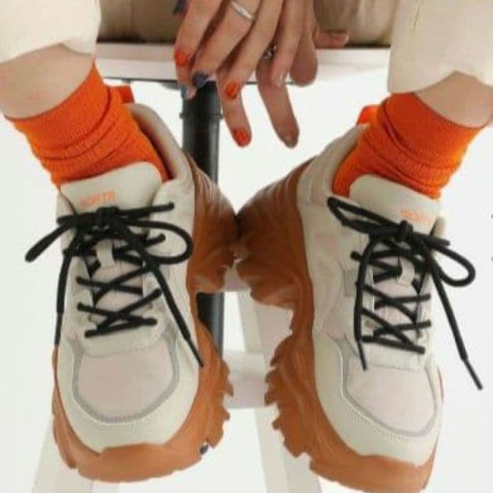 【ORiental TRaffic】バヤコカラーボリュームソール切替えスニーカー