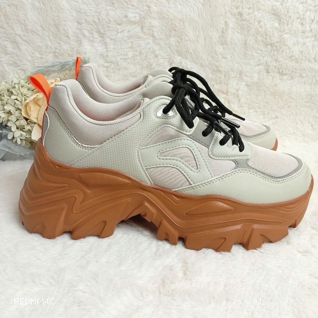 【ORiental TRaffic】バヤコカラーボリュームソール切替えスニーカー