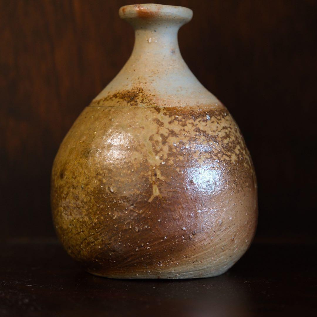 備前焼　金重素山　（人間国宝 金重陶陽の弟）備前徳利 共箱