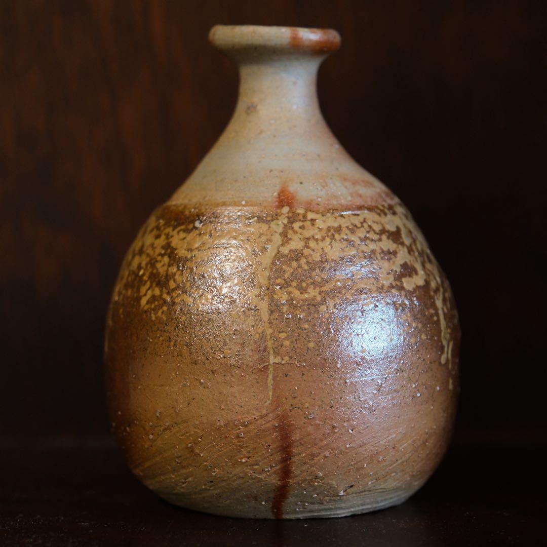 備前焼　金重素山　（人間国宝 金重陶陽の弟）備前徳利 共箱