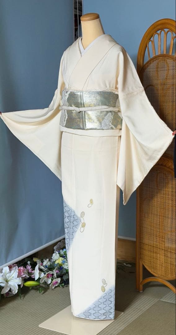 訪問着フルセット　トールサイズ　しつけ付き未使用品