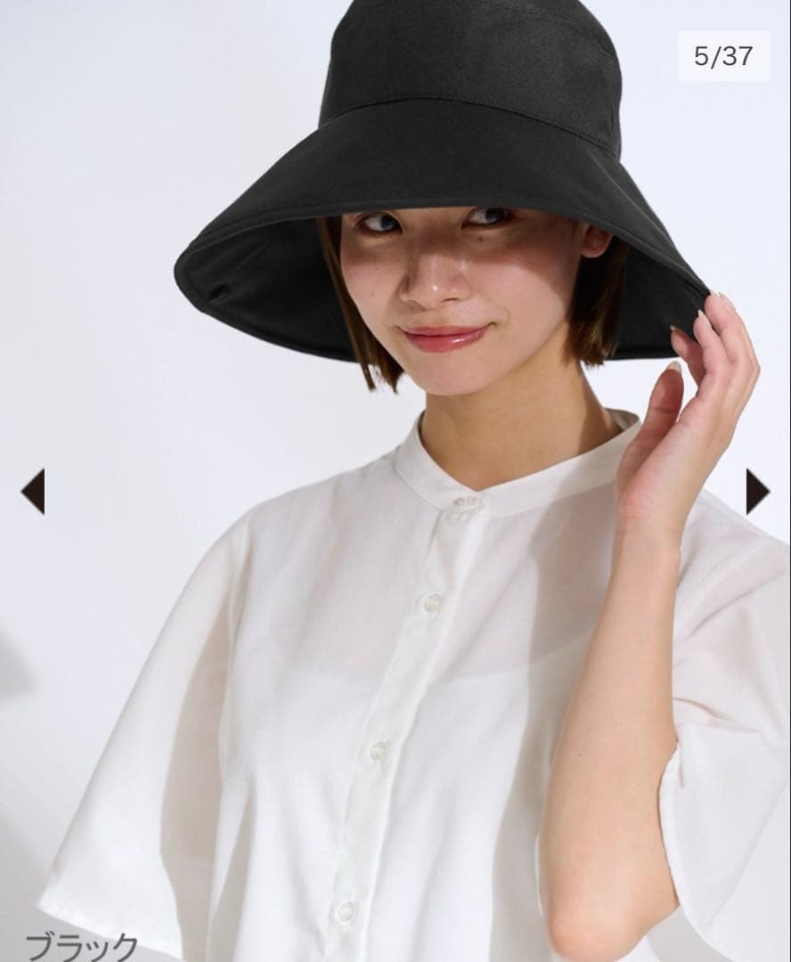 サンバリア100 ナチュラルハット　ブラック