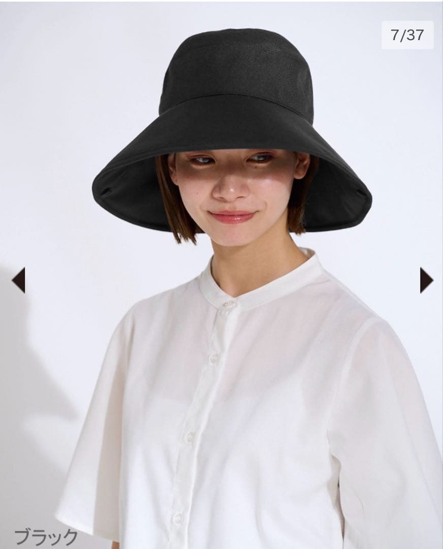 サンバリア100 ナチュラルハット　ブラック