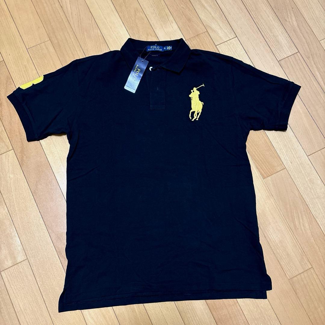新品タグ付き　ラルフローレン　ポロシャツ黒　XLサイズ