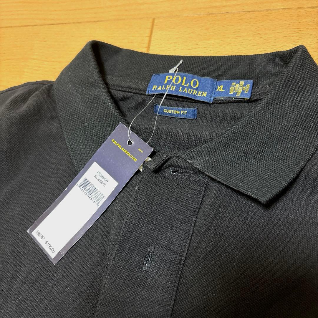 新品タグ付き　ラルフローレン　ポロシャツ黒　XLサイズ