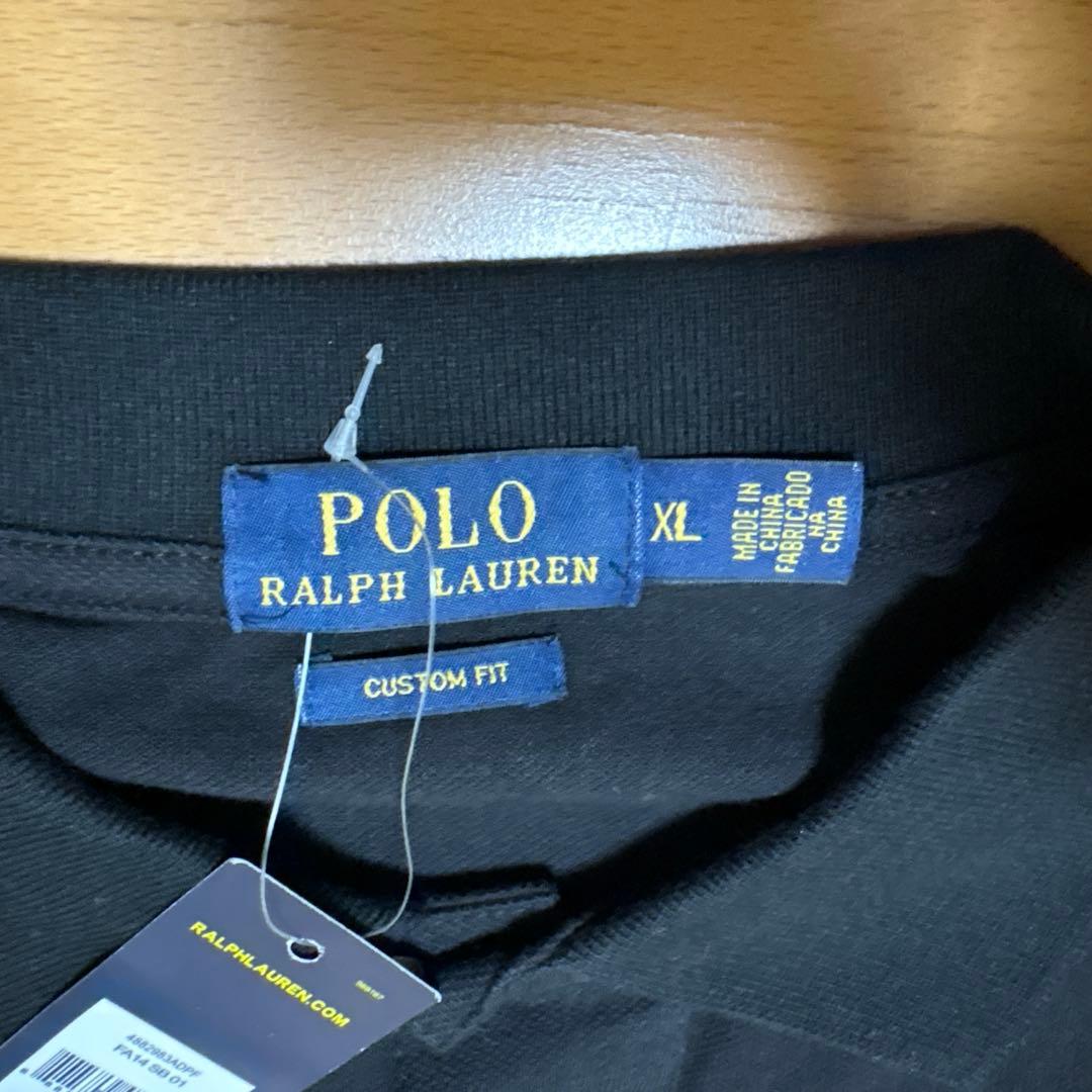 新品タグ付き　ラルフローレン　ポロシャツ黒　XLサイズ