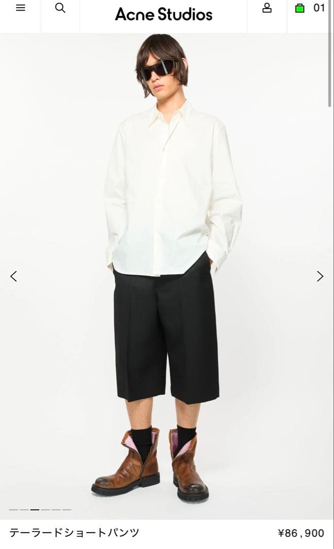 【美品‼️】Acne Studios テーラードショーツ　44 ハーフパンツ