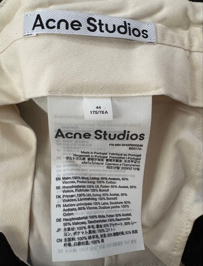 【美品‼️】Acne Studios テーラードショーツ　44 ハーフパンツ