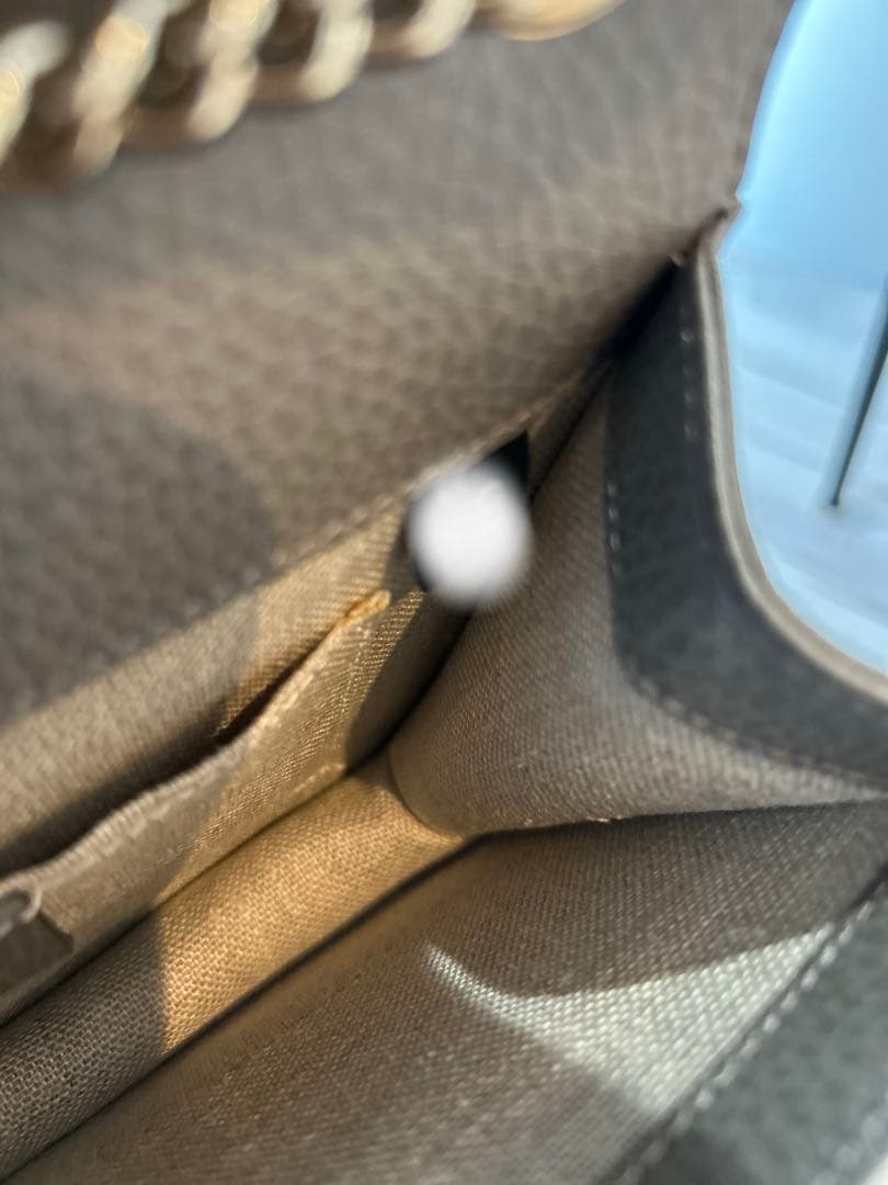 ル*フ様 GUCCI ショルダーバッグ　グレー　インターロッキング　チェーンバッ