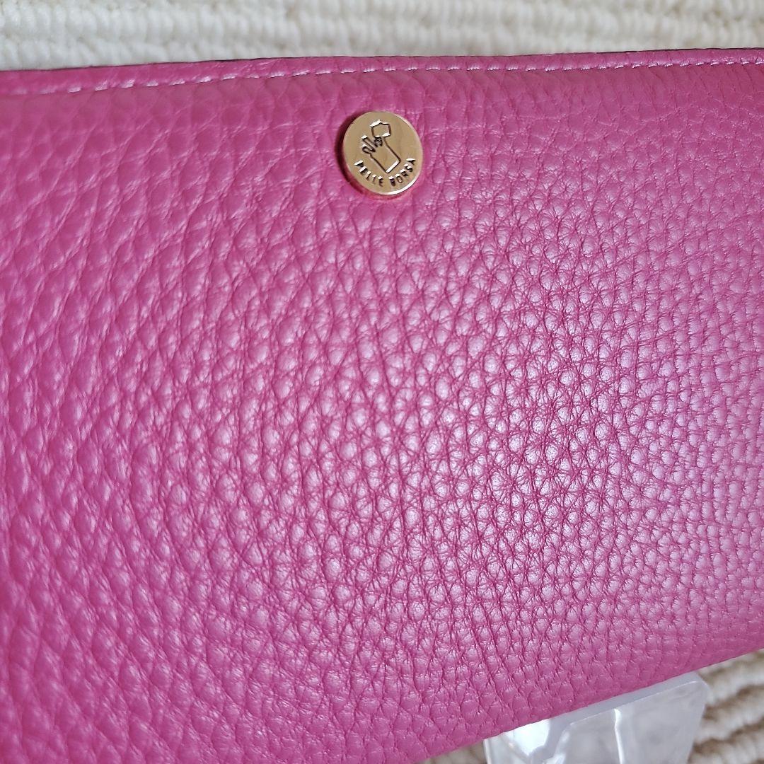 ☆未使用☆ペレボルサ☆L字ファスナー☆ピンクボルドー。