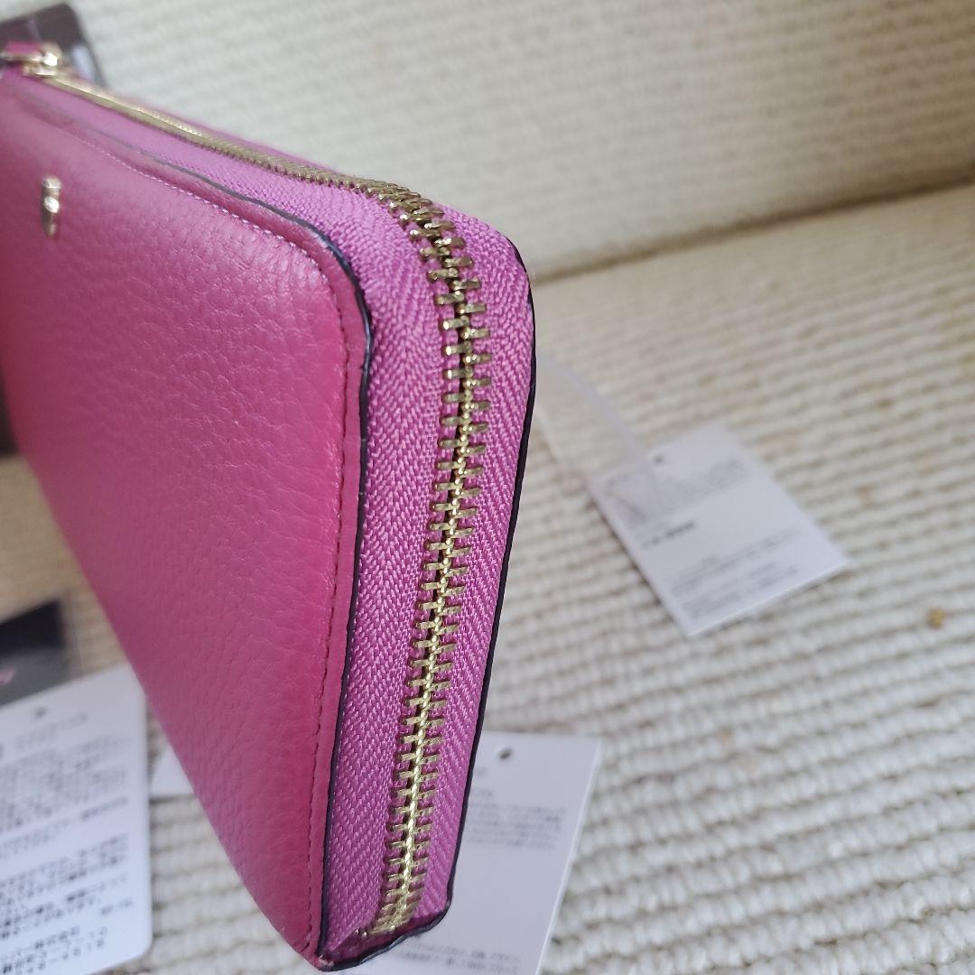 ☆未使用☆ペレボルサ☆L字ファスナー☆ピンクボルドー。