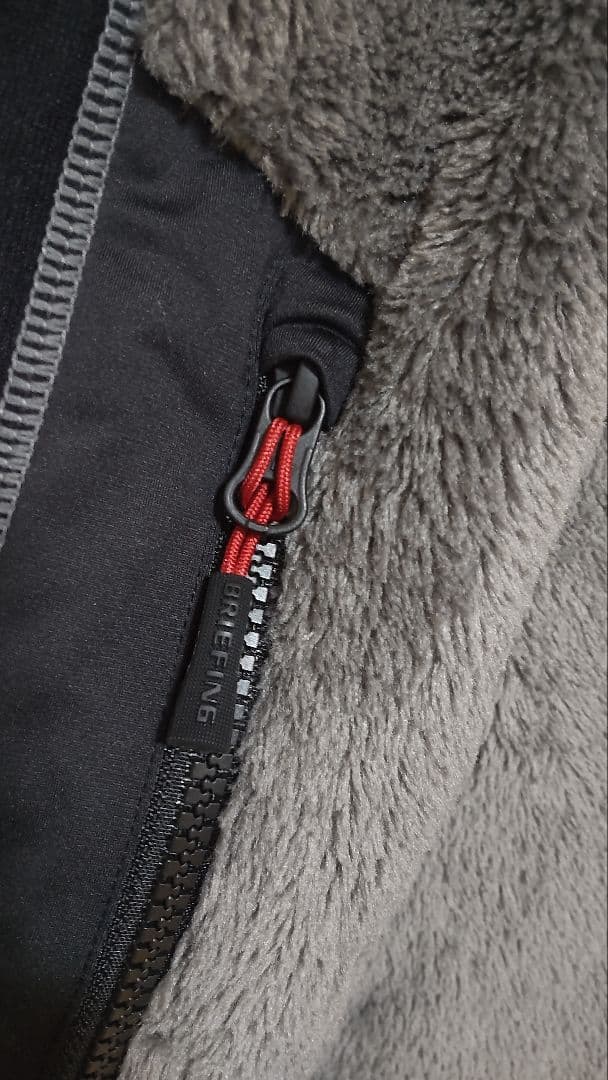 未使用 BRIEFING ブリーフィングゴルフ フリースパーカーグレー L